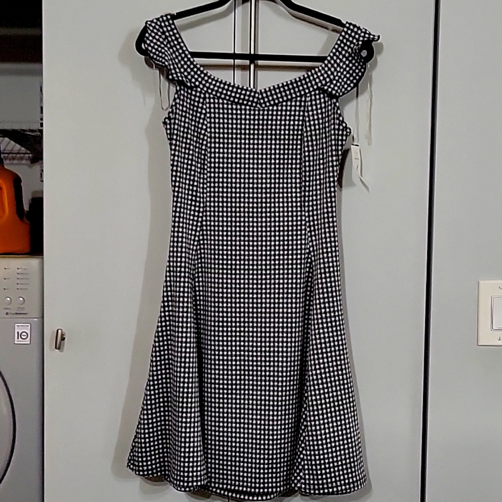 Retro style checkered dress